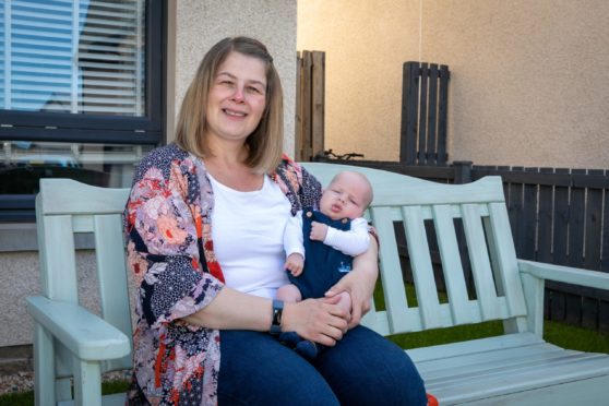 Heather Rothney with her 7-week-old son Patrick.