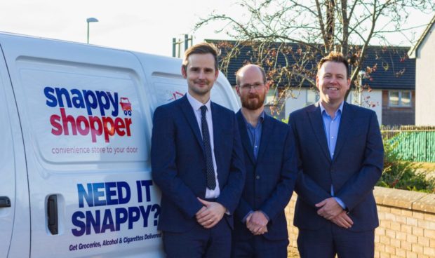 Snappy Shopper co-founder and chair Mike Callachan, with chief technical officer Alan Reid and Mark Steven.