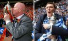 Dundee United's Scottish Cup-winning manager Peter Houston (left) and St Johnstone's 2014 hero Tommy Wright.