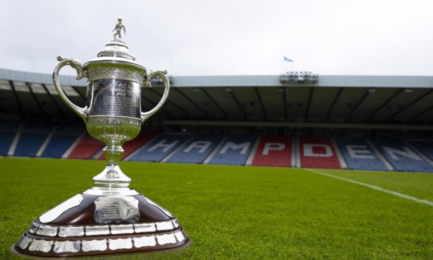 The Scottish Cup trophy.