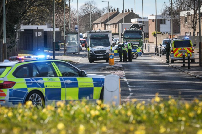 Police were at the scene alongside crews from the ambulance service