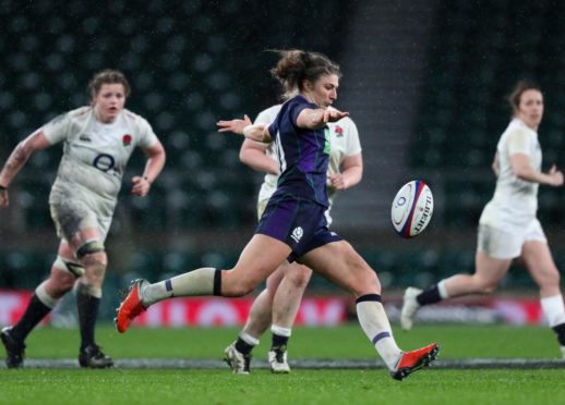 Helen Nelson in action against England.
