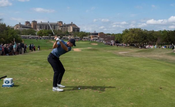 Jordan Spieth at the 18th on his way to winning the Valero Texas Open