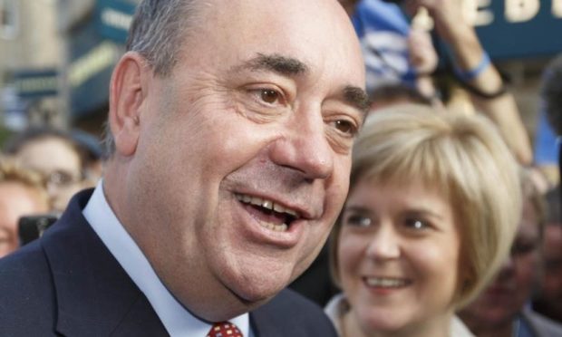 Alex Salmond and Nicola Sturgeon meet supporters of the Yes Campaign on the streets of Perth in 2014.
