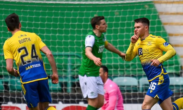 Glenn Middleton celebrates his goal.