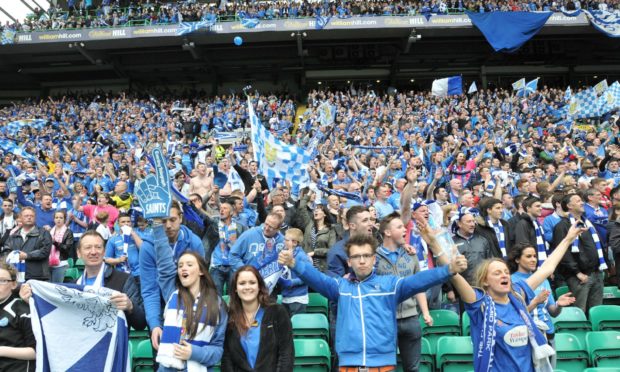 St Johnstone fans at the 2014 Scottish Cup final.