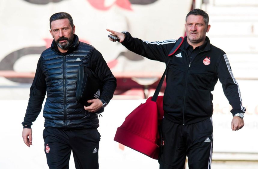 Derek McInnes and Tony Docherty, now the Kilmarnock management team.