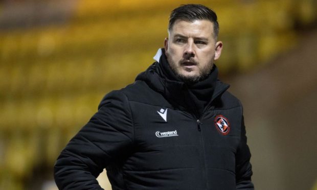 Tam Courts on the touchline during December match against Livingston.