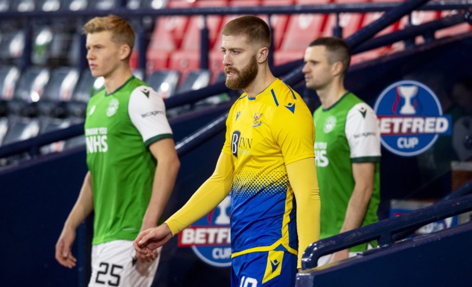 Shaun Rooney walks into battle for the League Cup semi-final against Hibs. 