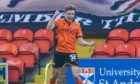 Dundee United youngster Archie Meekison celebrates his goal against Motherwell.