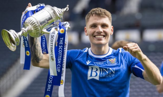 Jason Kerr lifted two cups as St Johnstone captain. Image: SNS.