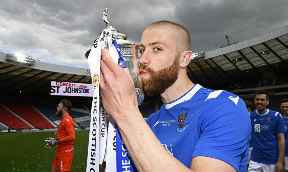 Shaun Rooney after winning the Scottish Cup.