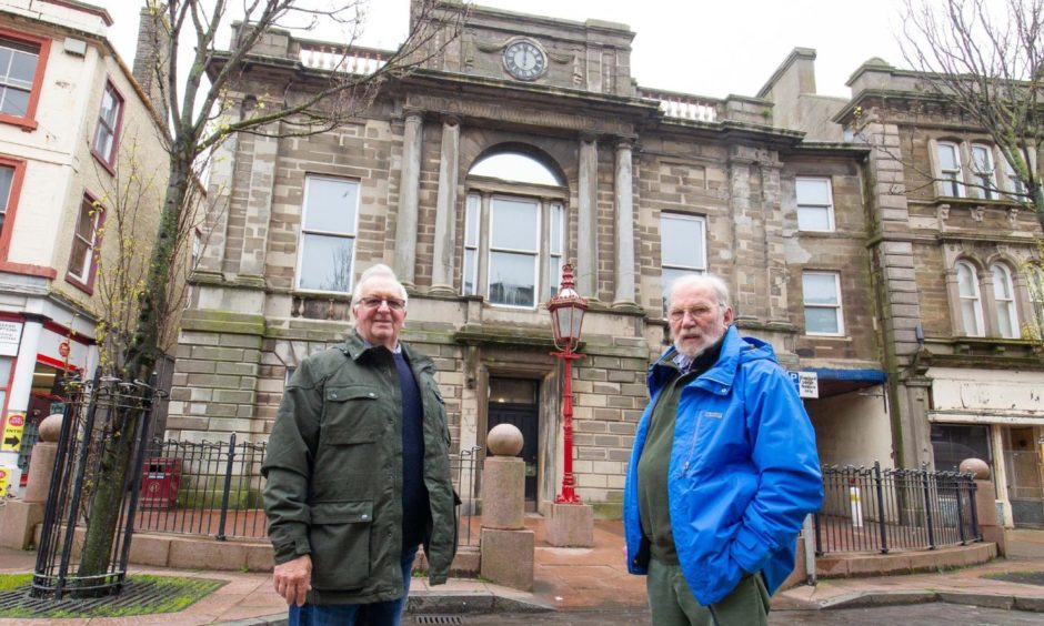 Trustee Harry Simpson (left) and chairman Angus Roberts of Arbroath Courthouse Community Trust.