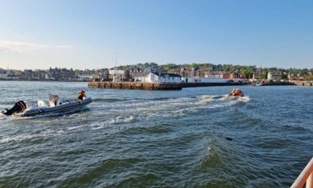 Two boats were called out to rescue the stranded ship