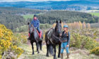Gayle Ritchie goes for a trek with Highlands Unbridled, a new trail riding and trekking centre near Aboyne. The picture shows Gayle on her horse Brooke and Dominique Mills on Breagha heading into the hills.