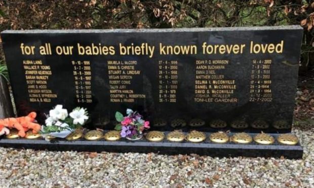 Memorials at Dunfermline Cemetery after they were cleaned