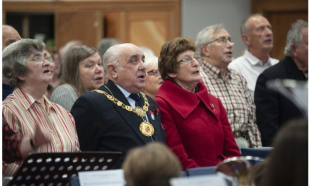 Angus Provost Ronnie Proctor and his late wife, Sonia.