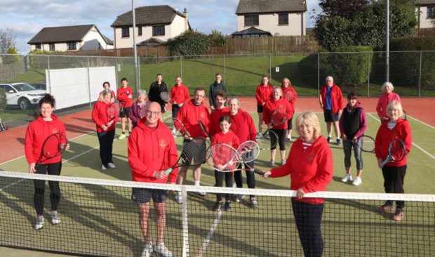 Broughty Ferry Tennis Club members celebrate their centenary year.