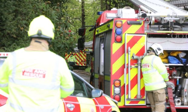 derelict building fire Fife