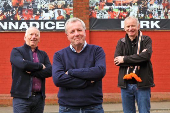 Left to right: Ged Bell, Mike Evans and Martin Manzi of the Dundee United Supporters' Foundation.