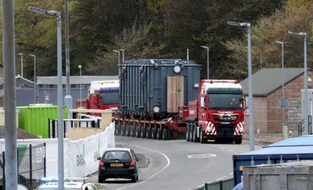 The first transformer was delivered last month.