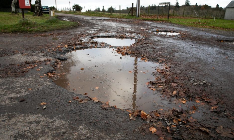 Potholes proliferate in parts of Angus.