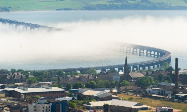 Haar over Dundee.