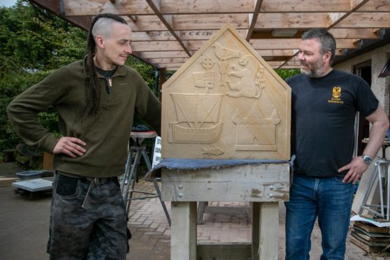 Dean Gowans (left) and David McGovern of Monikie Rock Art.