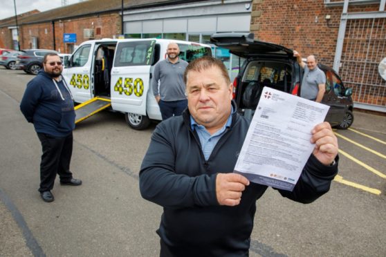 Tay Taxis director Charlie Duthie and drivers have hit out at the fine.