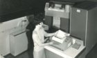An image from the Abertay archives shows its first computer, an Elliot 4100, in the 1960s.