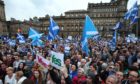 Yes rally in George Square, Glasgow, ahead of 2014 referendum.