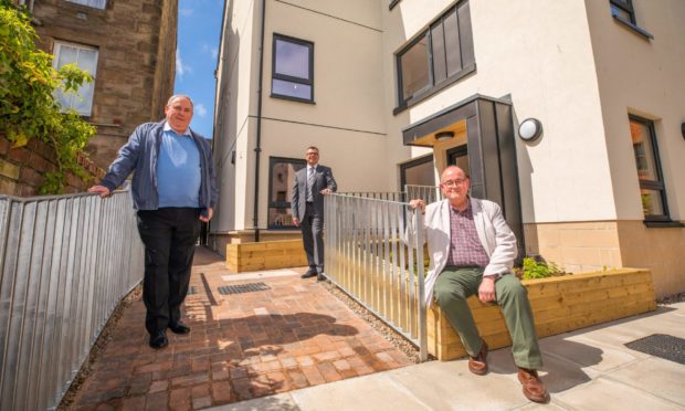 Councillor Chris Ahern, John Baggley of CCG Scotland and Councillor Bob Brawn.