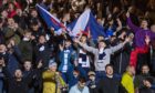 Dundee fans inside Dens Park