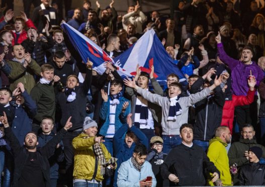 Dundee fans at Dens Park.