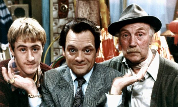 Only Fools' Rodney, Del Boy and Granddad played by Nicholas Lyndhurst, David Jason and the late Lennard Pearce.