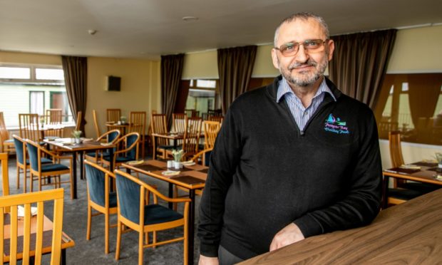 Tommy Wallace at the Estuary Restaurant at Leven Beach Holiday Park.