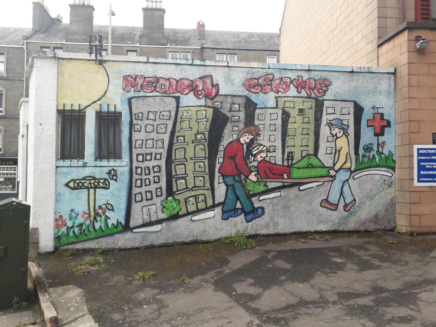 A mural in Stobswell, Dundee.