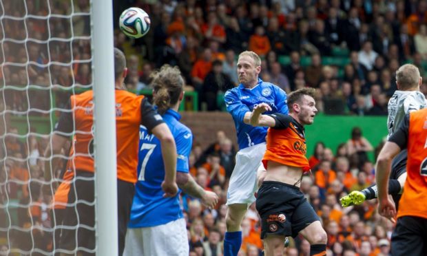 Steven Anderson scores in the 2014 Scottish Cup final.