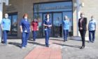 Maternity Service staff are pictured outside the Maternity Unit at Kirkcaldy's Victoria Hospital.