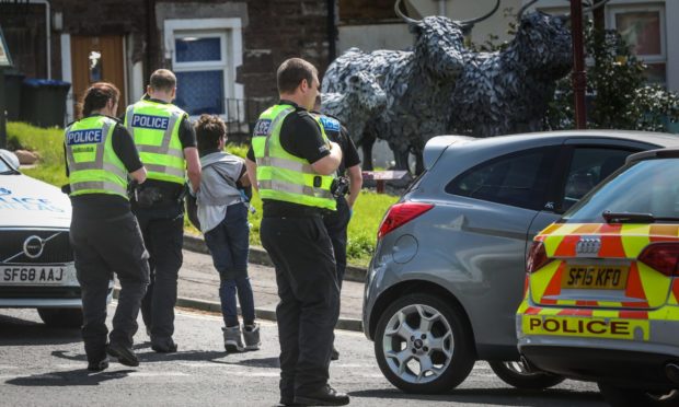 rammed police car Crieff