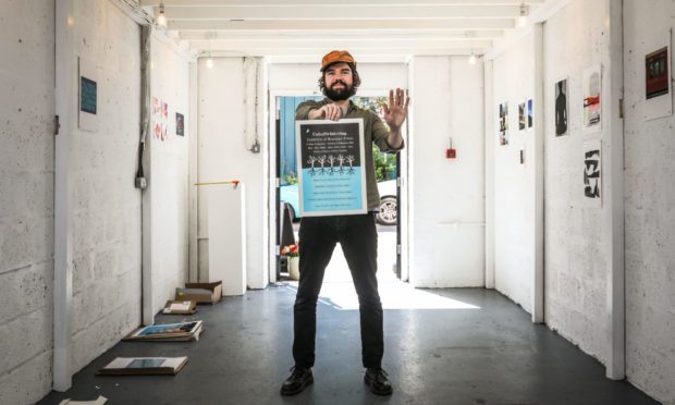 Andrew Wasylyk at the Kathryn Rattray Gallery. Picture: Mhairi Edwards/DCT Media