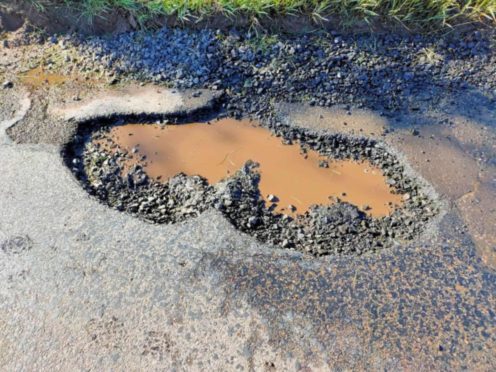 Potholes proliferate in parts of Angus.