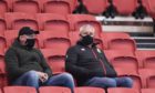 A familiar sight these last few months - a bemasked Warren Gatland watching a game, this time at Bristol...