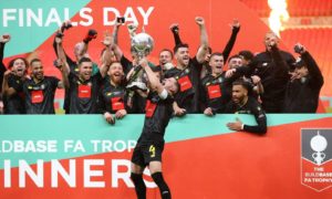 ‘Wembley is where dreams come true’: Former Dunfermline captain Josh Falkingham talks FA Trophy heroics, rise of Harrogate Town and backing the Pars to ‘get back where they belong’