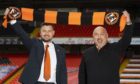 New Dundee United head coach Thomas Courts and sporting director Tony Asghar.