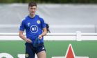 Injury doubt. Kieran Tierney during a Scotland training session at Rockliffe Park, on June 15,
