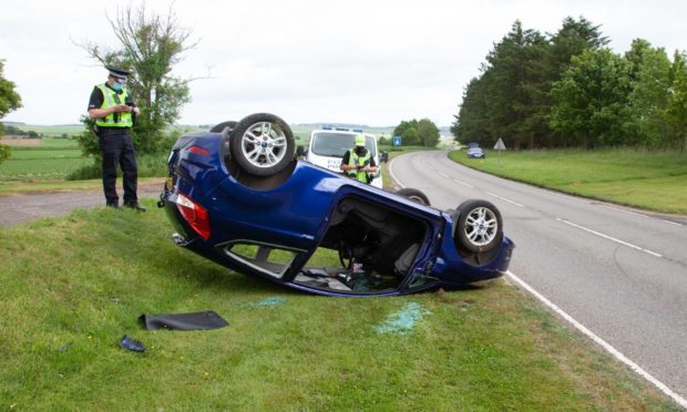 One of the cars involved in the smash.