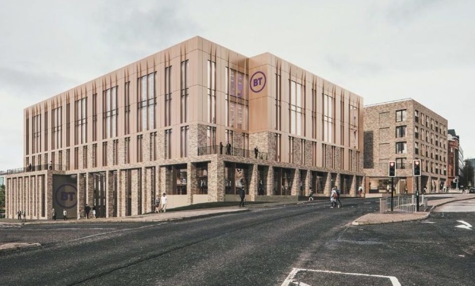 How the new BT office block will look.
