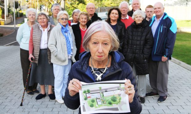 Residents against the Abbey Park development in 2017