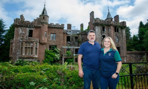 Culdees Castle owners Tracey Horton and her partner Rob Beaton.